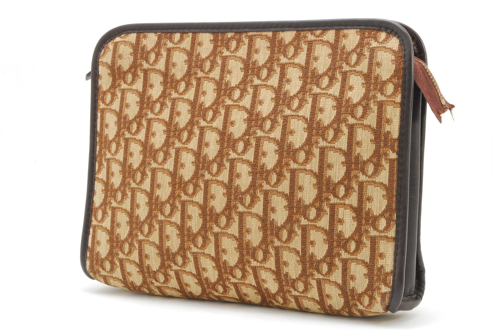 Dior Christian Trotter Clutch - Brown, Canvas Leather