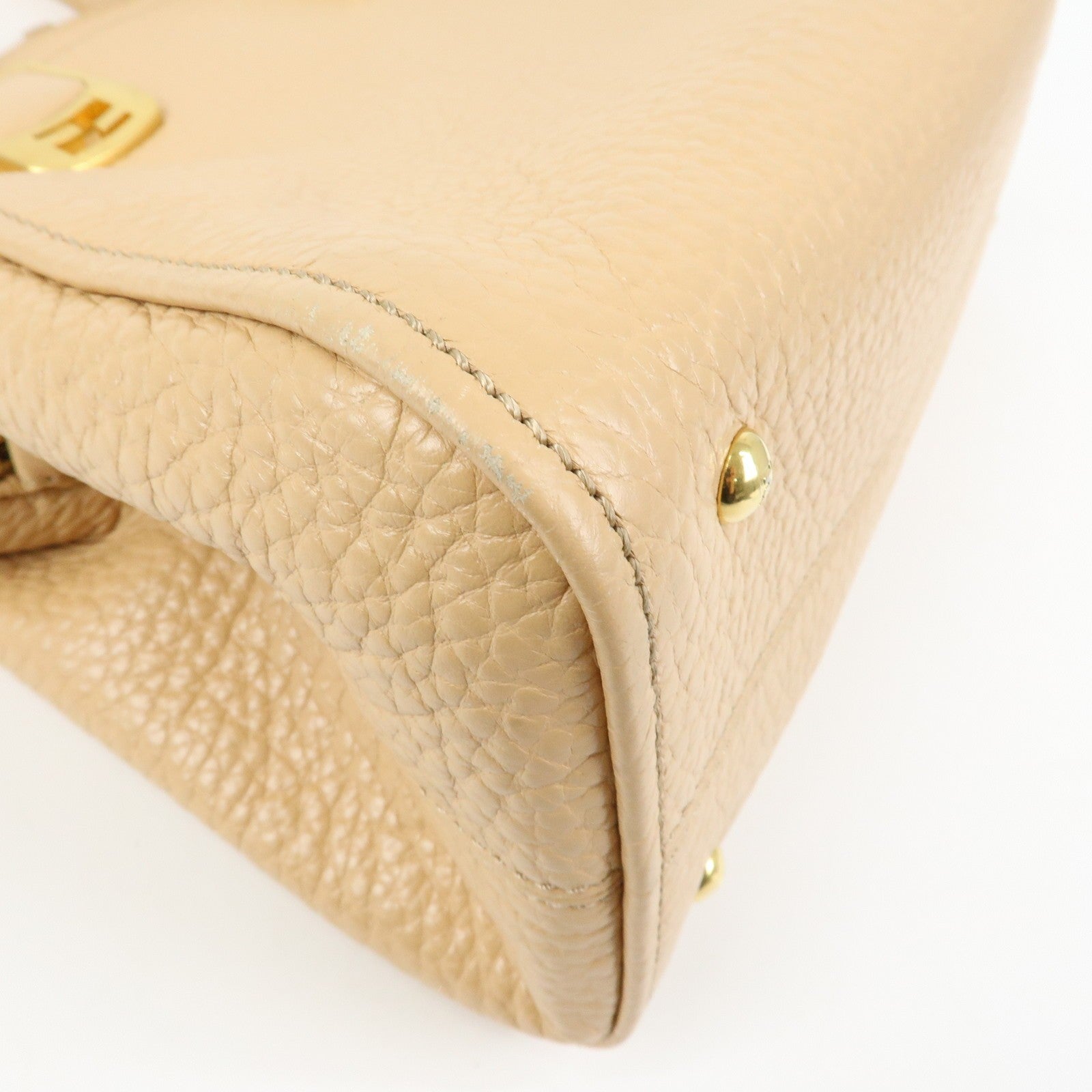 Fendi 8BL114 Hand Bag - Beige, Leather