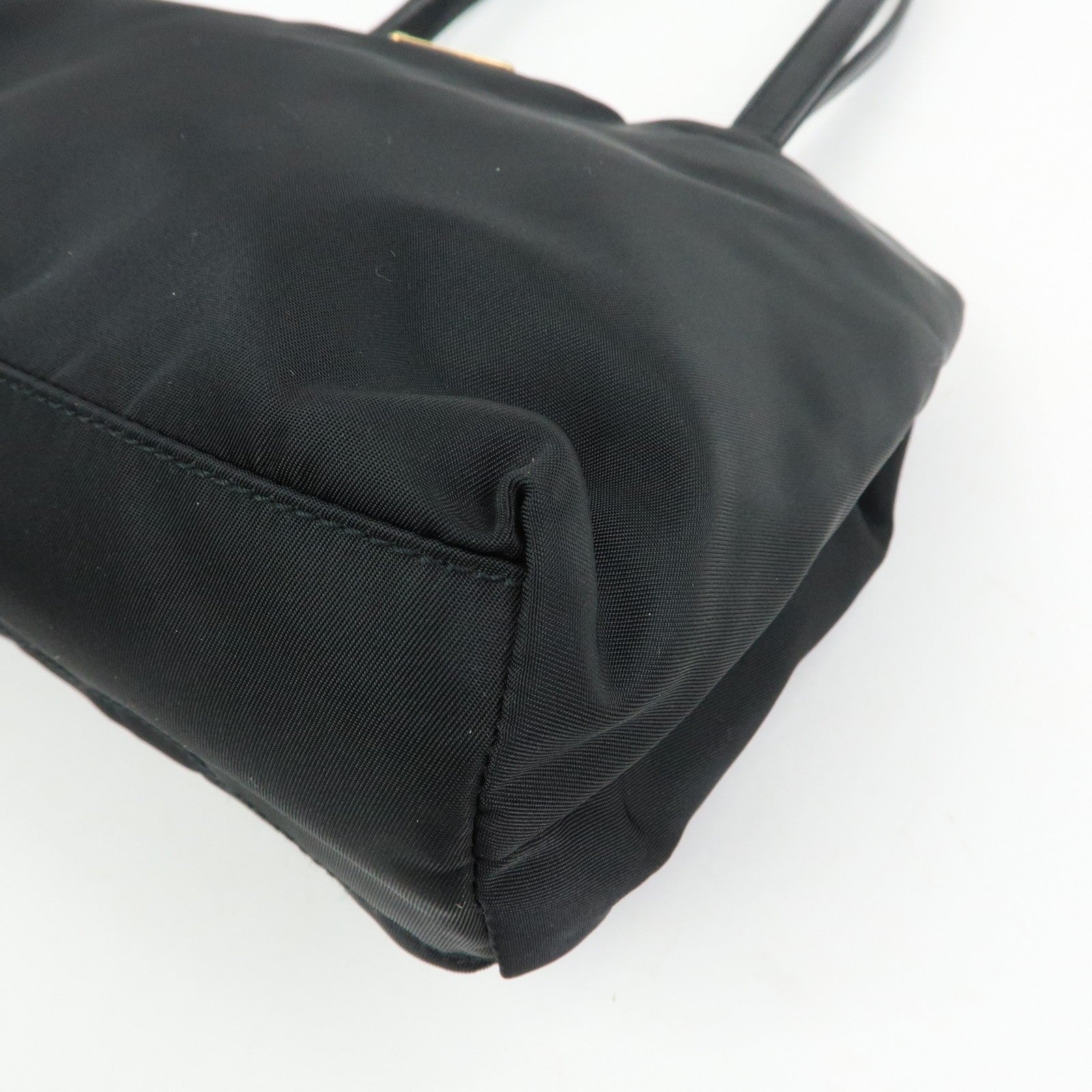 Prada Triangle Logo Tote Bag - Black, Nylon and Leather