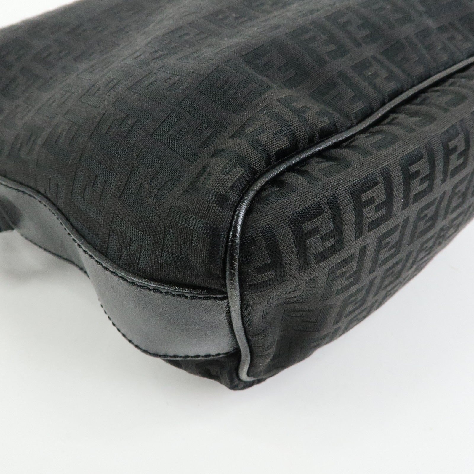 Fendi Shoulder Bag - Black, Canvas, Leather