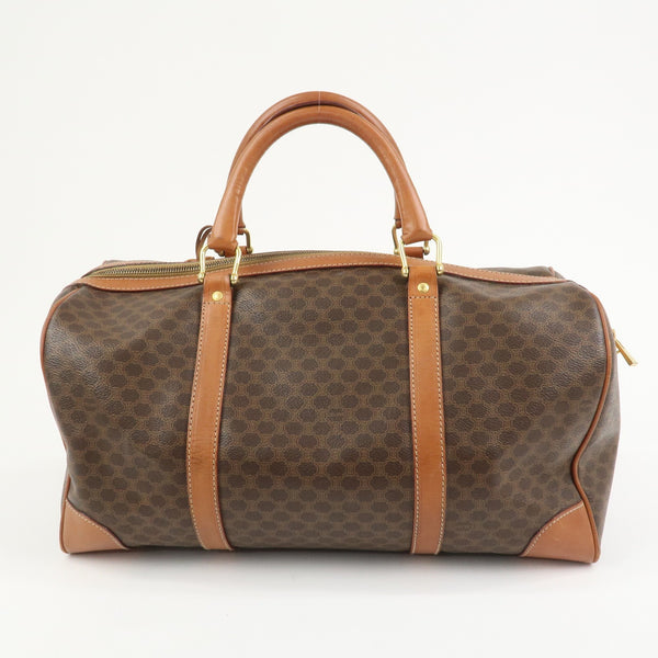 Celine Macadam Boston Bag - Brown, PVC Canvas Leather