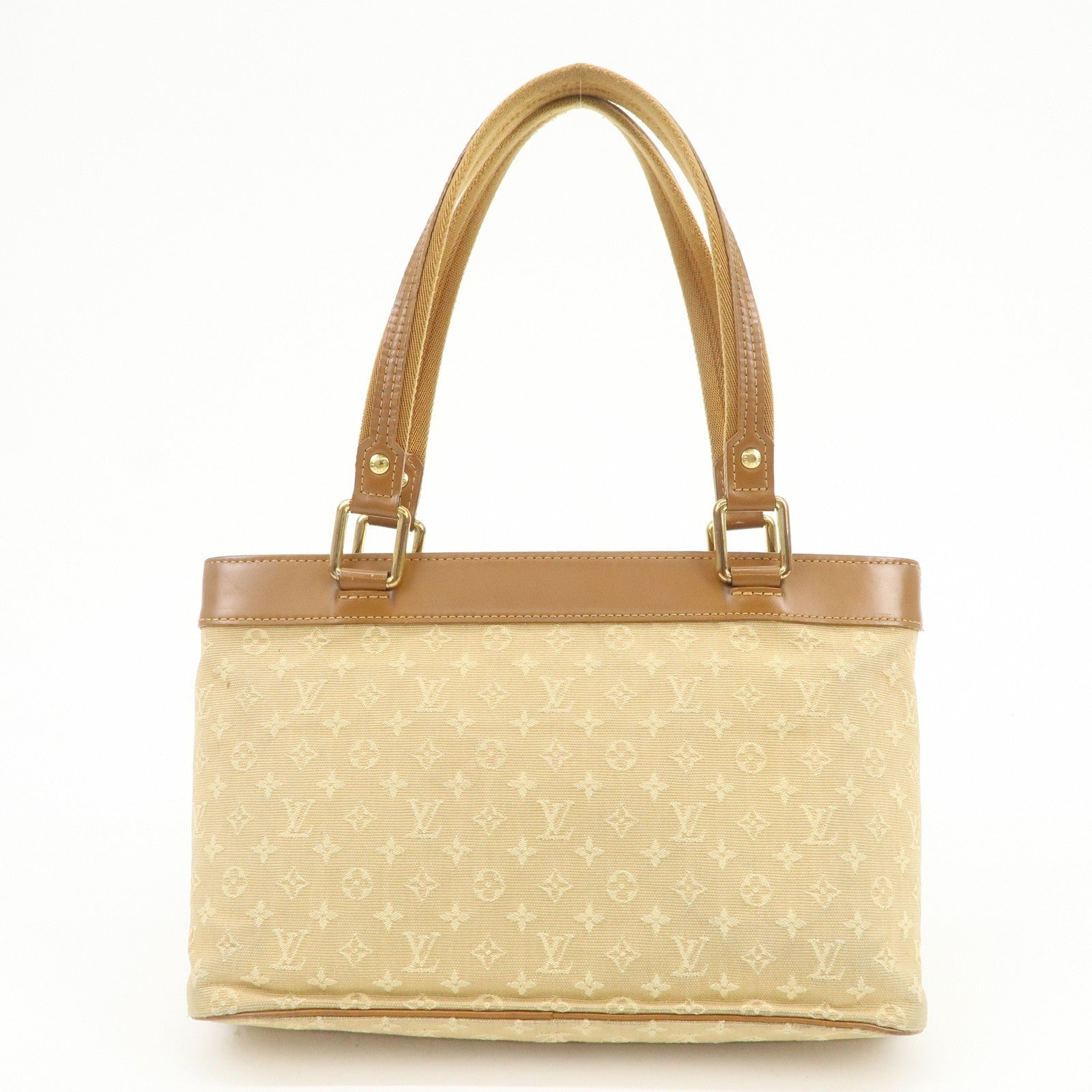 Louis Vuitton Monogram Mini Lucille PM Hand Bag - Beige, Monogram Mini Canvas
