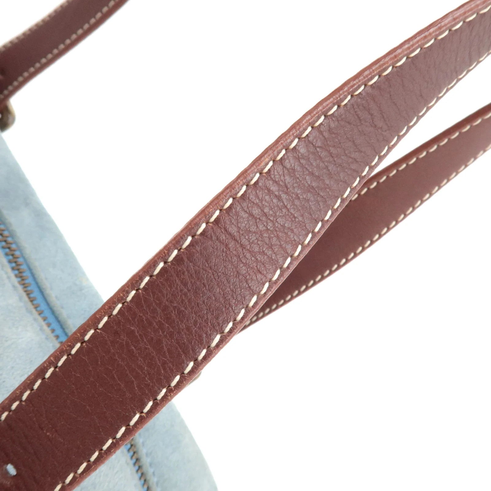 Celine C Macadam Shoulder Bag - Blue Brown, Suede Leather 