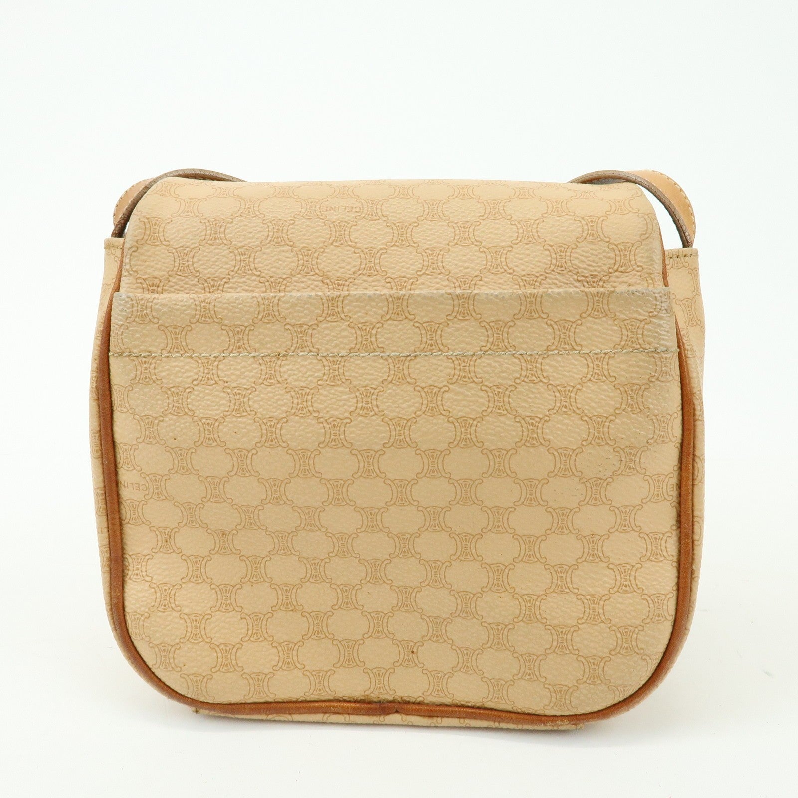 Celine Macadam Shoulder Bag - Beige, PVC Leather