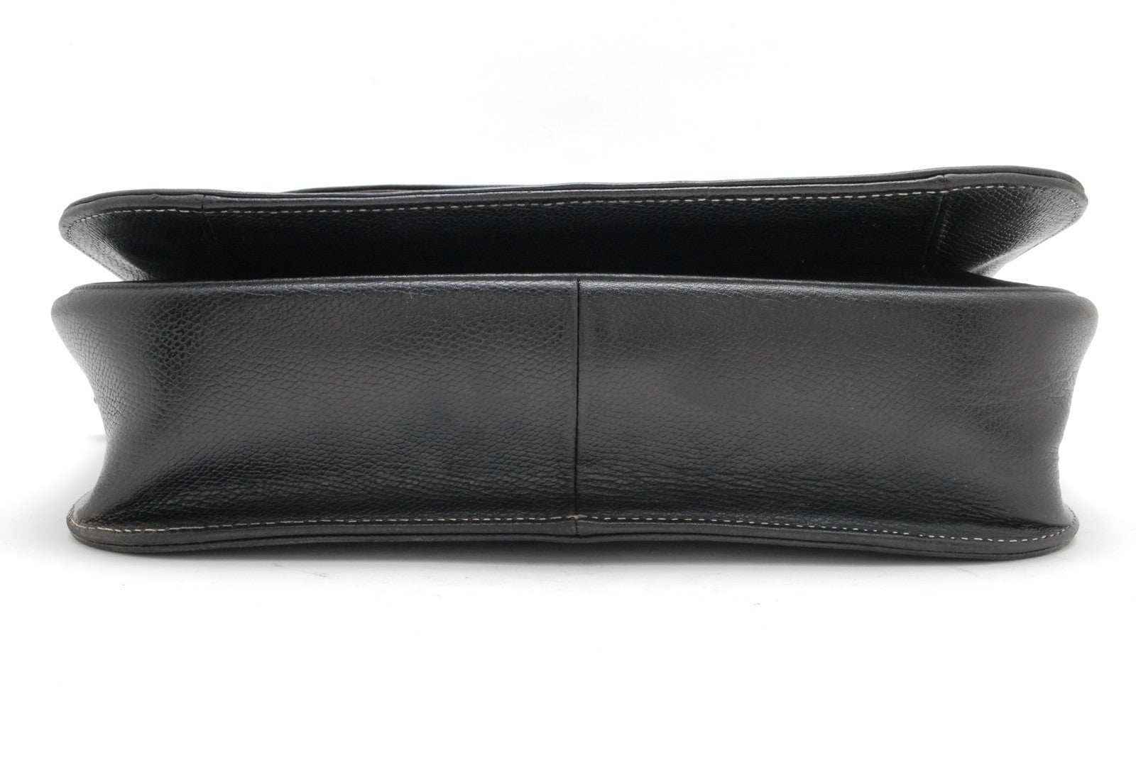 Saint Laurent Yves Vintage Shoulder Tote Stitch Bag - Black, Leather 