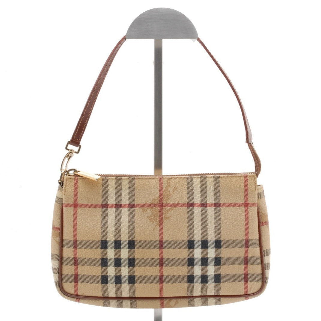 Burberry Nova Check Shoulder Bag - Beige, Canvas, Leather