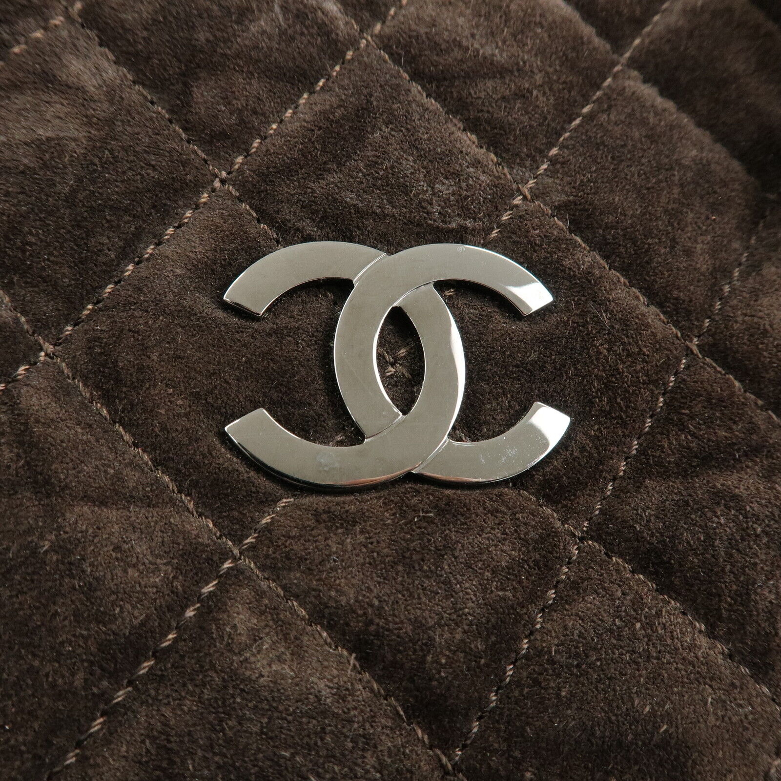 Chanel Matelasse Suede Boston Bag - Brown, Suede