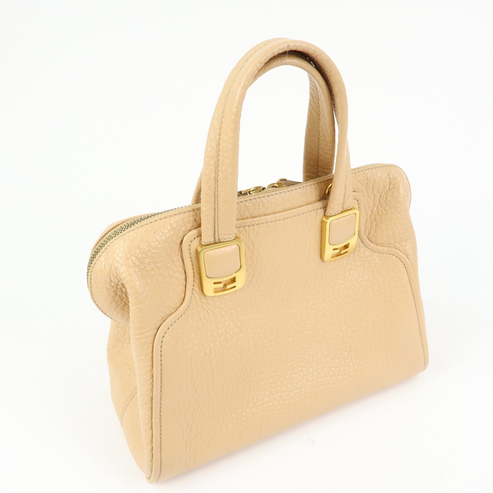 Fendi 8BL114 Hand Bag - Beige, Leather