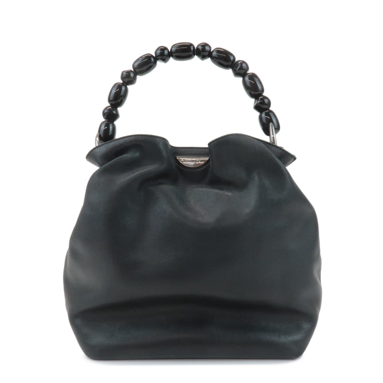 Christian Dior Maris Pearl Hand Bag - Black, Leather