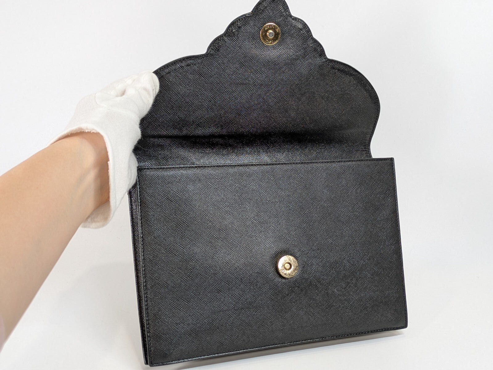 Saint Laurent Clutch Bag - Black, Leather Calfskin 