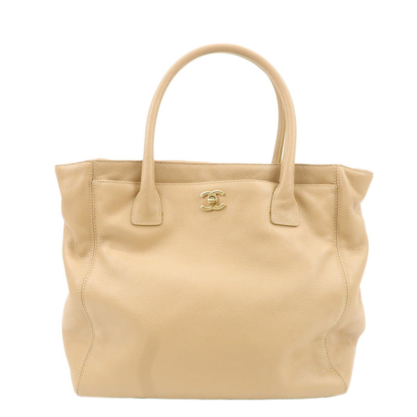 Chanel COCO Mark Leather Executive Tote Bag - Beige, Leather