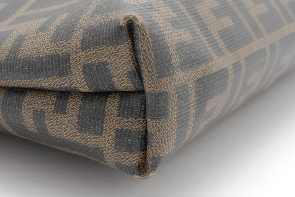Fendi Zucca Monogram Clutch Bag - Brown, Leather