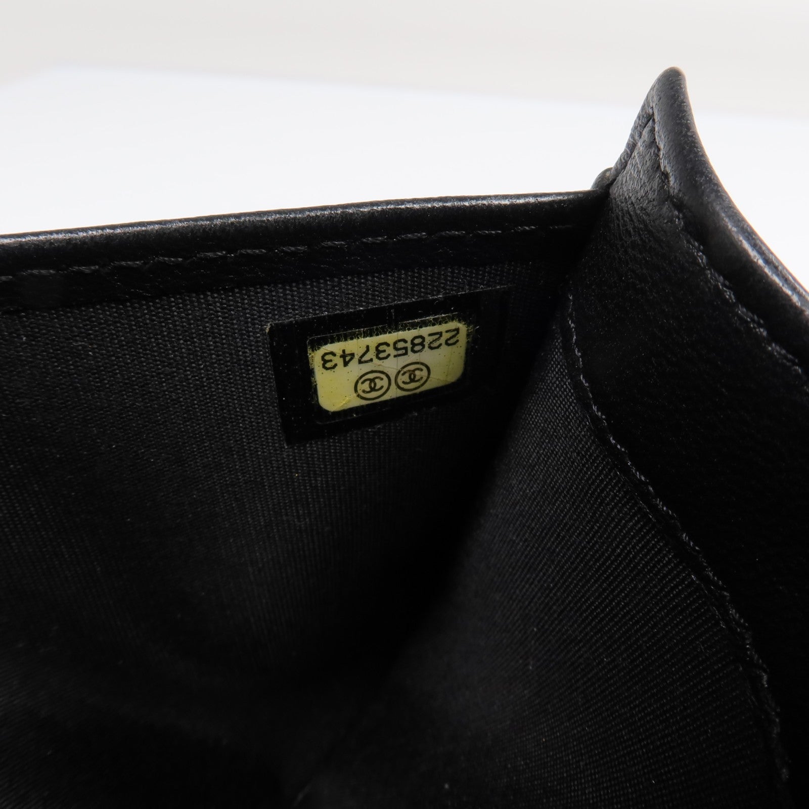 CHANEL CC GHW Boy Long Wallet - Black, Lambskin Leather