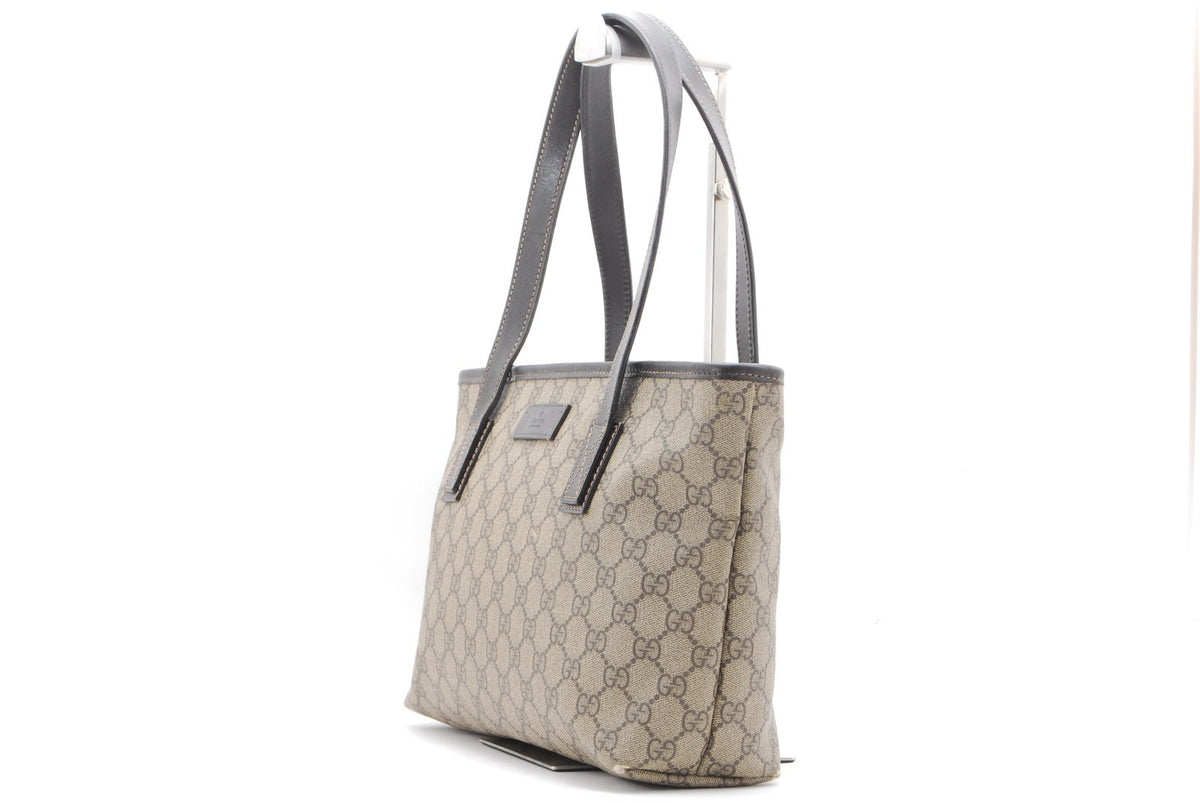 Gucci GG Supreme Tote Bag - Brown, PVC Leather