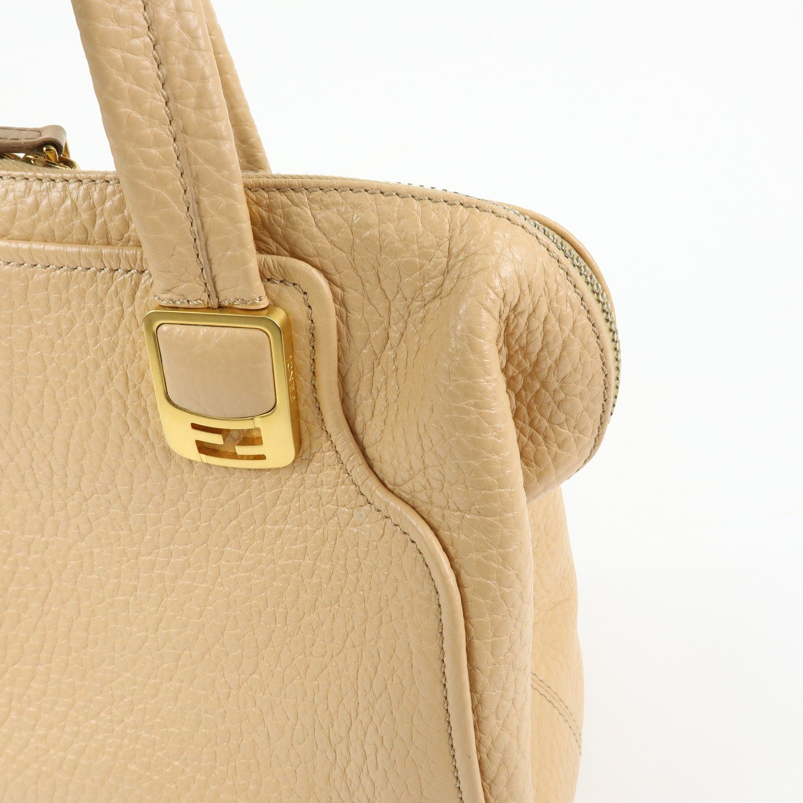 Fendi 8BL114 Hand Bag - Beige, Leather