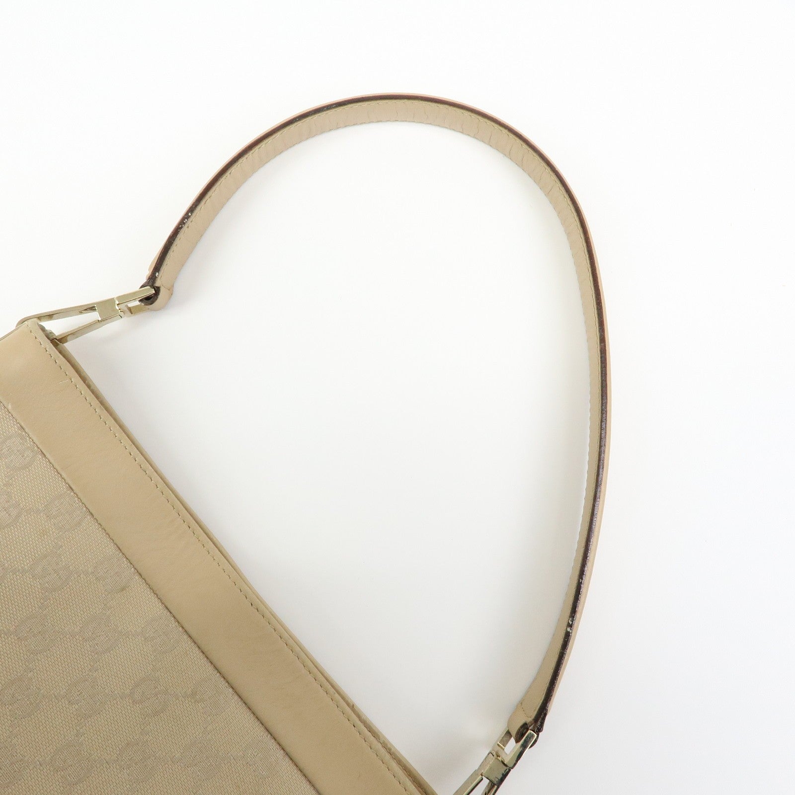 Gucci Shoulder Hand Bag - Beige, GG Canvas, Leather