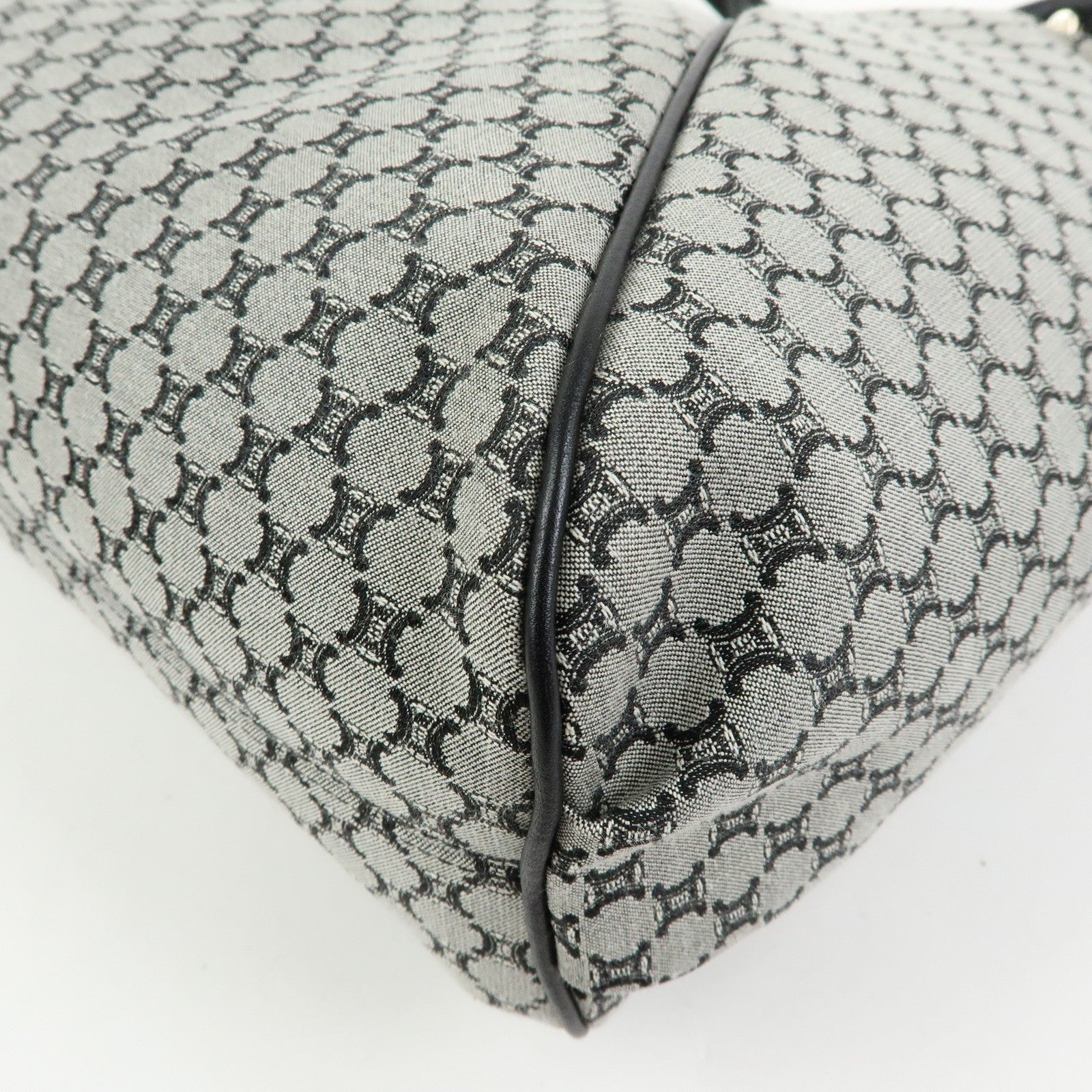 Celine Macadam Shoulder Bag - Grey, Canvas and Leather