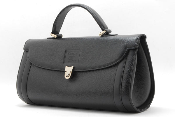 Burberry Vintage Hand Tote Bag - Black, Leather
