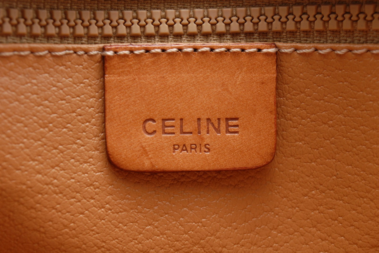 Celine Macadam Shoulder Bag - Beige, PVC Coated Canvas
