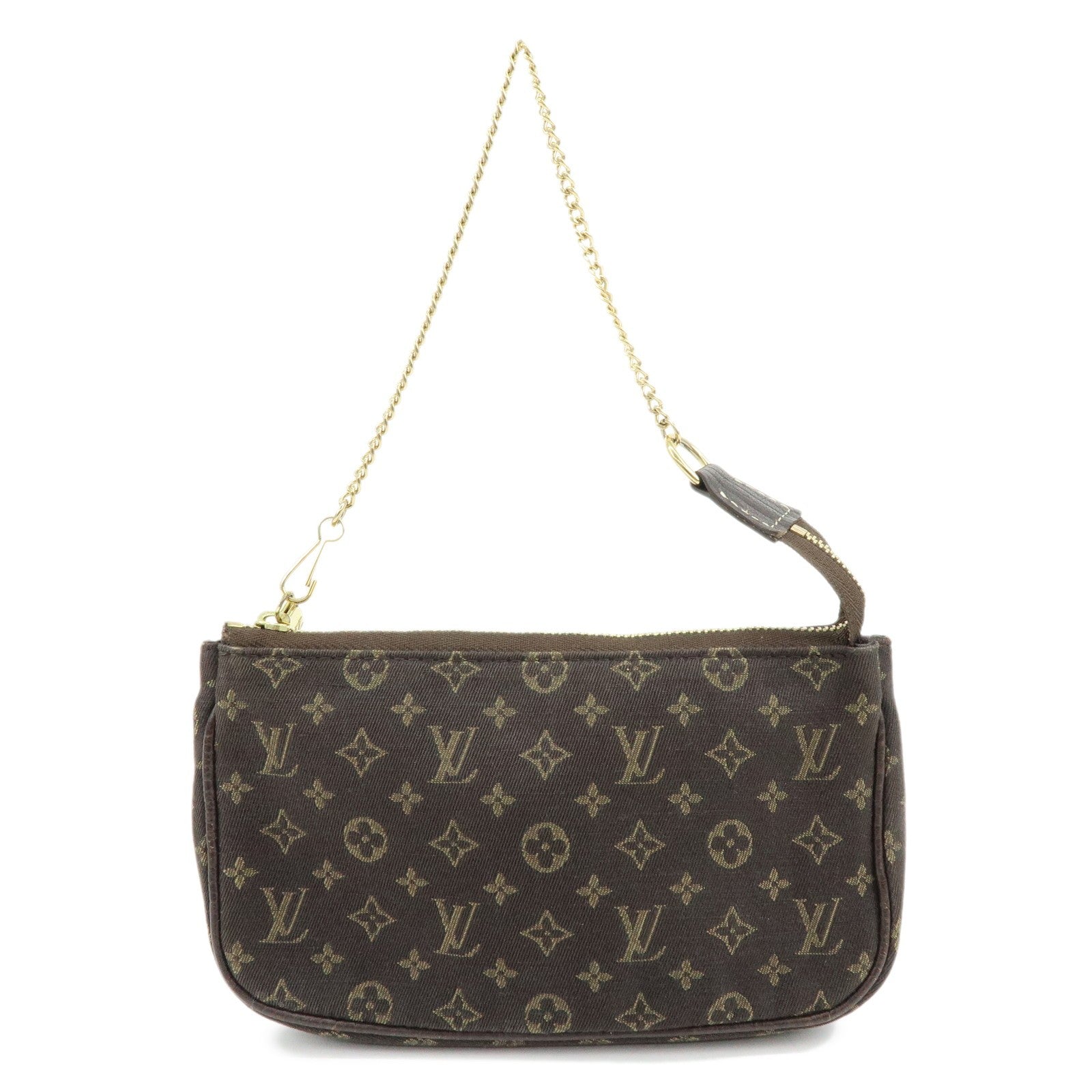 Louis Vuitton Monogram Mini Lin Pouch - Ebene, Canvas