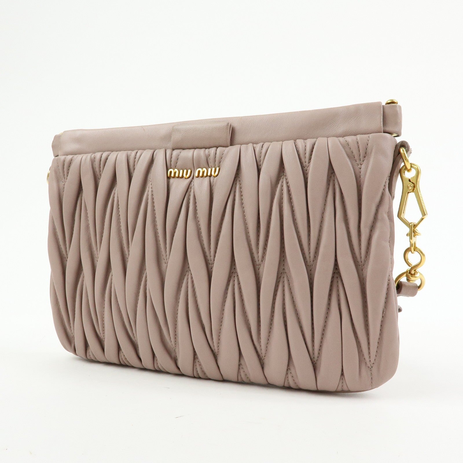 Miu Miu Handbag - Pink Beige, Nappa Leather