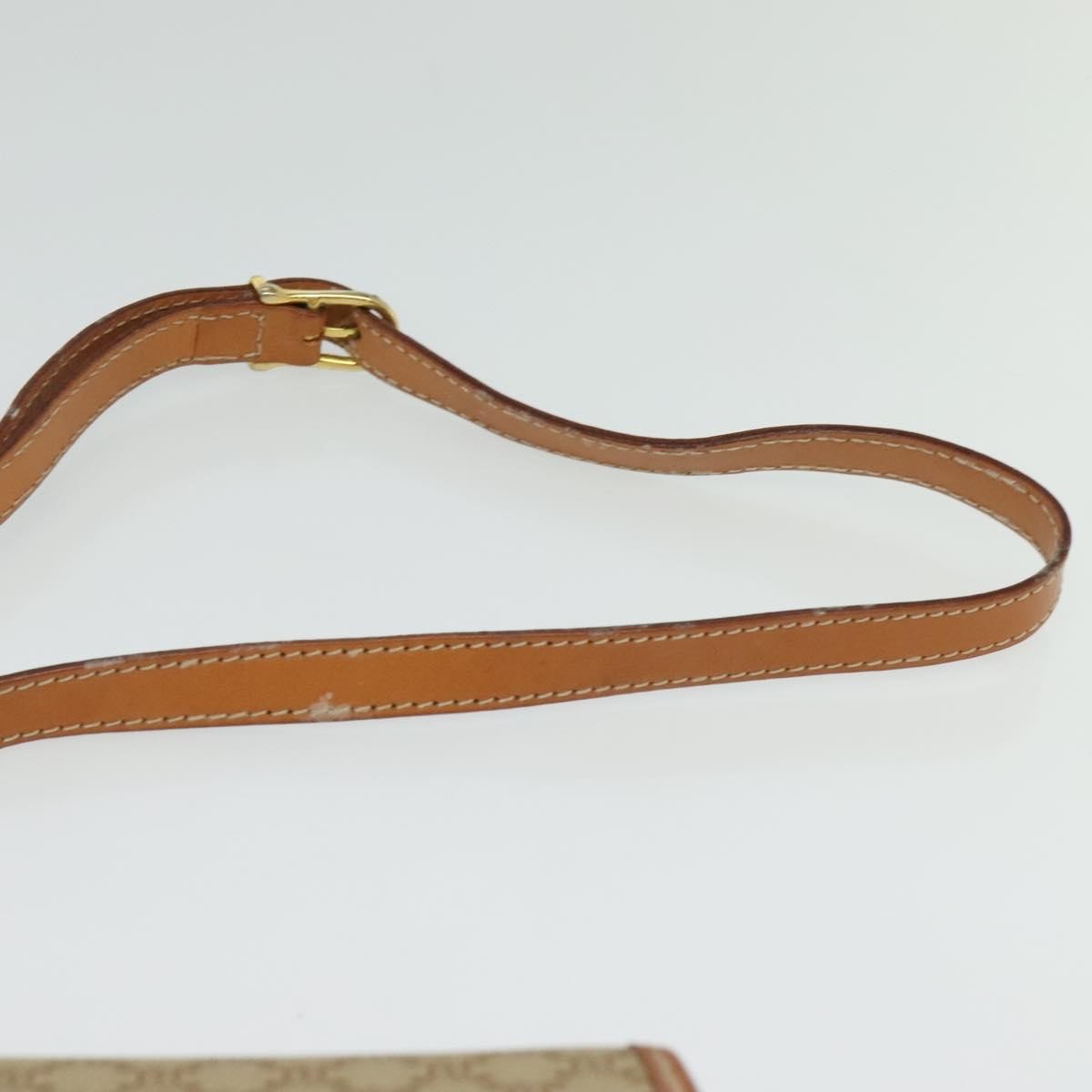 Celine Macadam Shoulder Bag - Beige/Gold, PVC Leather