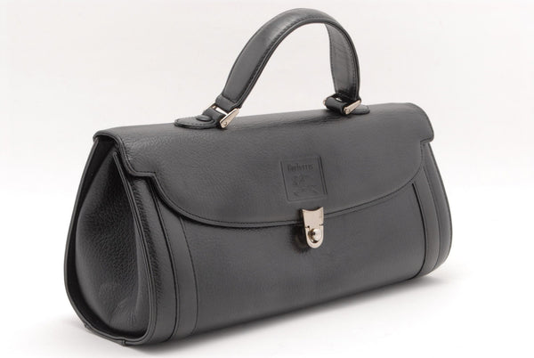 Burberry Nova Check Hand Tote Bag - Black, Leather