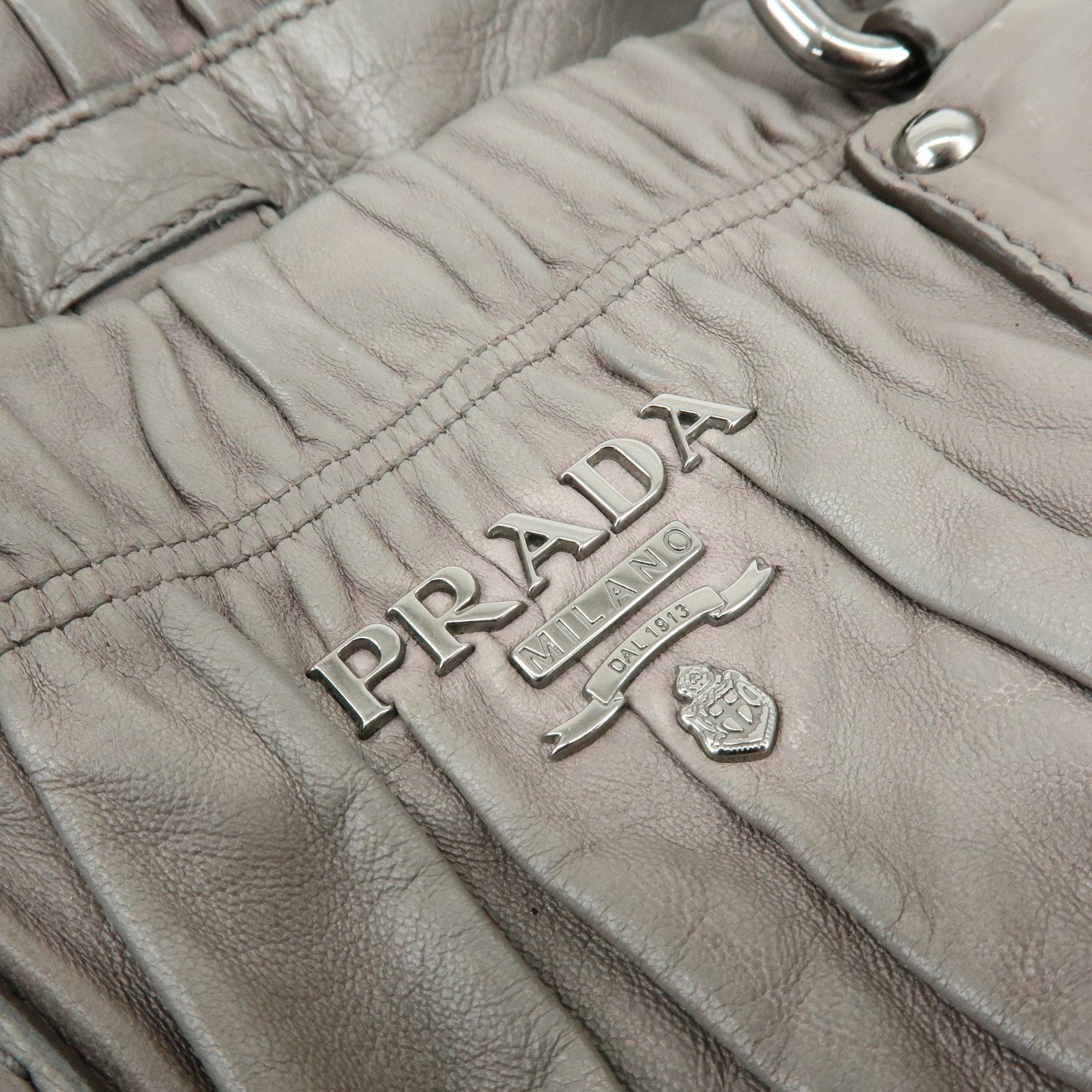 Prada 2Way Bag Hand Bag - Gray, Leather