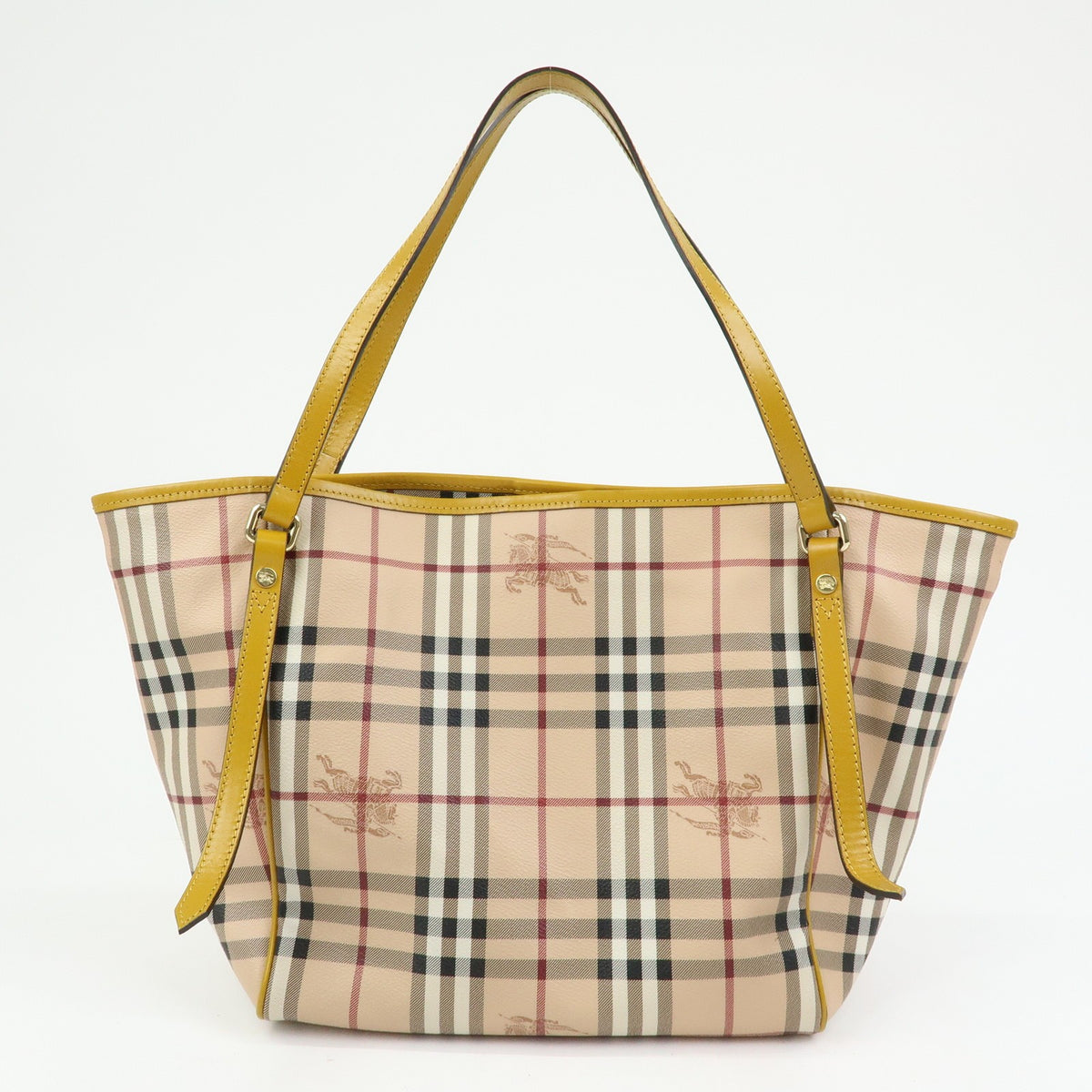 Burberry Tote Bag - Beige, Mustard Yellow, PVC, Leather- מגיע עם הארנק