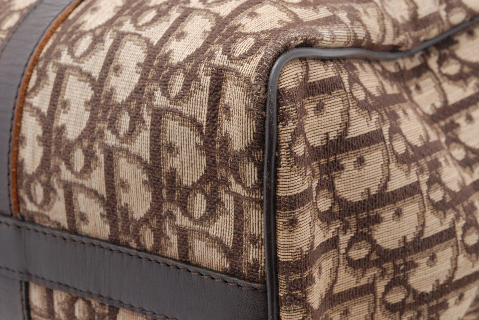 Christian Dior Trotter Boston Bag - Brown, Canvas Leather