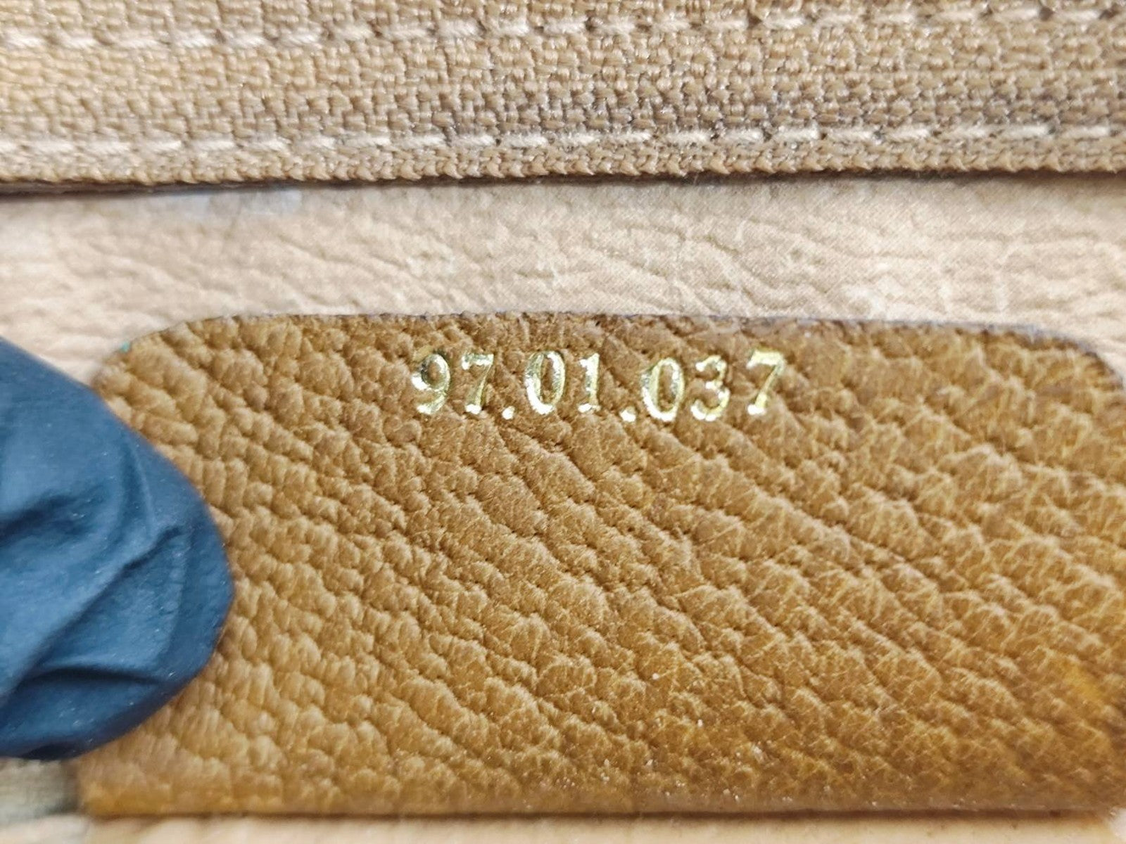 Gucci GG Supreme Clutch Bag - White Brown, PVC Leather 