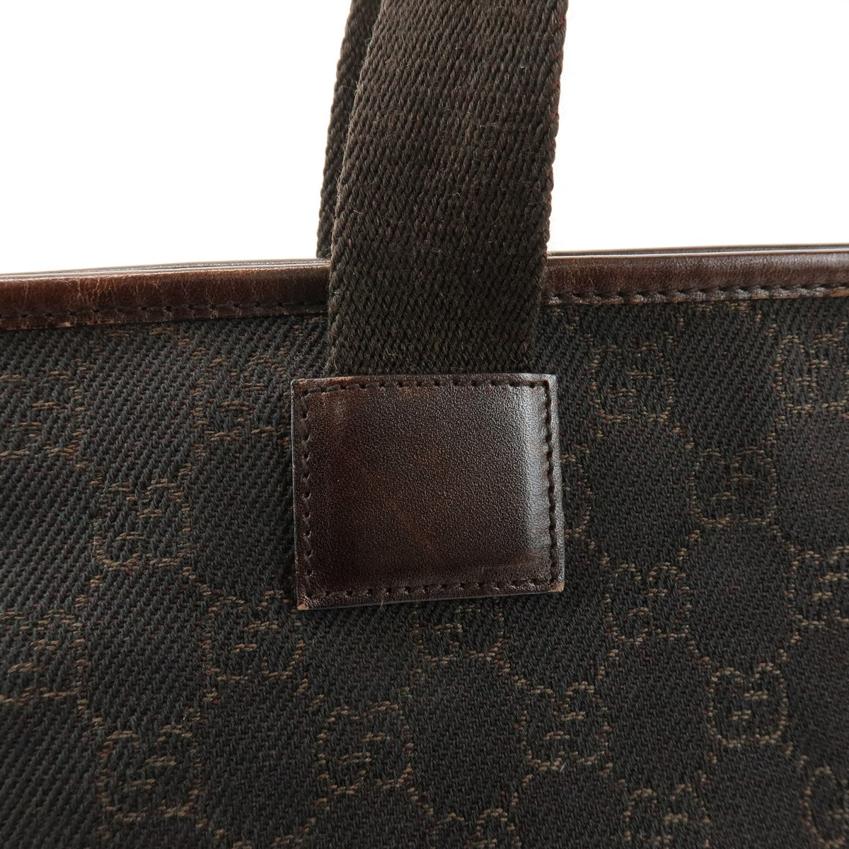 Gucci Tote Bag - Dark Brown, GG Canvas, Leather