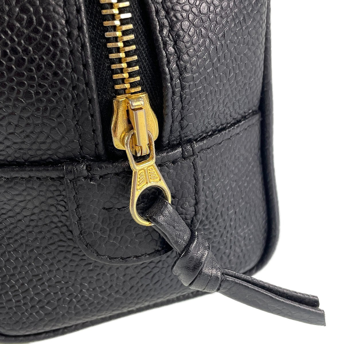 Chanel CC Logos Pouch - Black, CalfSkin Leather