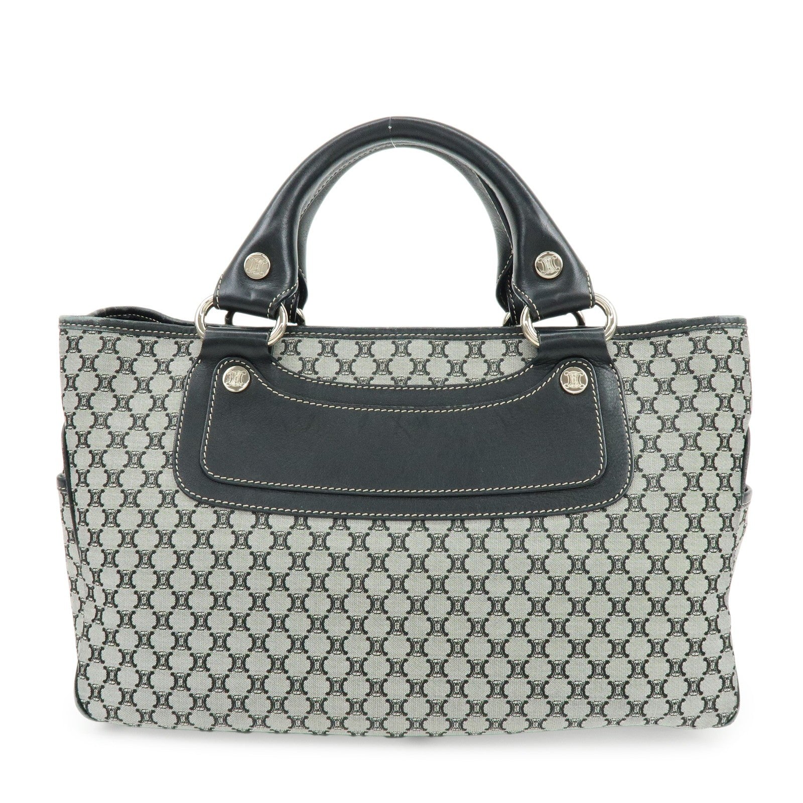Celine Macadam Boogie Hand Bag - Navy, Canvas Leather