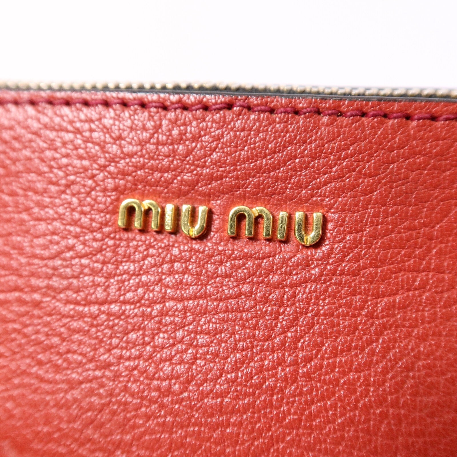 Miu Miu GHW 2 Way Shoulder Bag - Red, Calfskin Leather