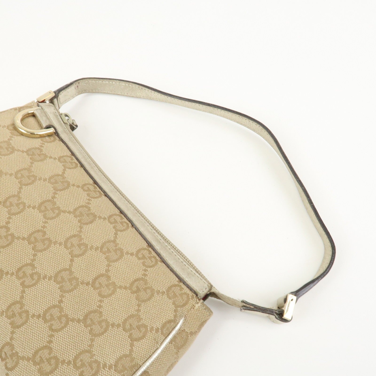 Gucci Abbey Hand Bag - Beige Gold, GG Canvas Leather