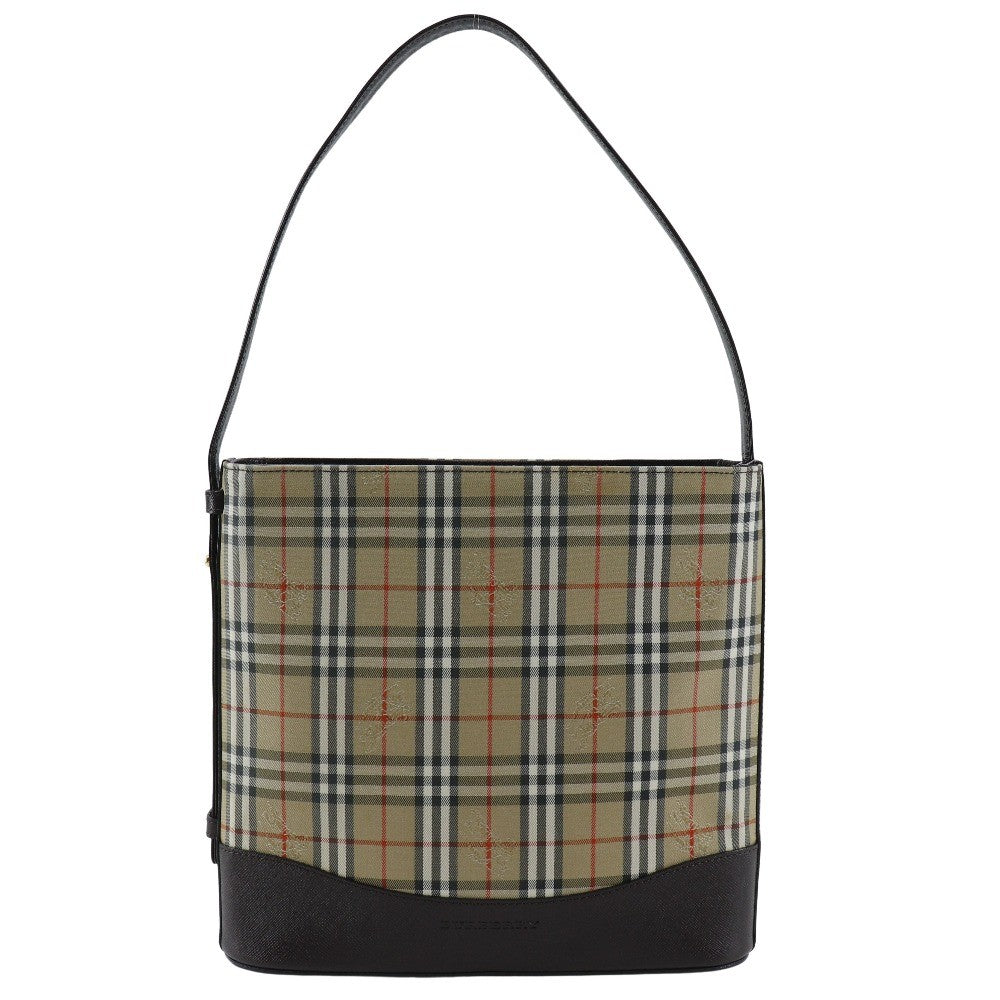 Burberry Nova Check Shoulder Bag - Brown, Canvas/Leather