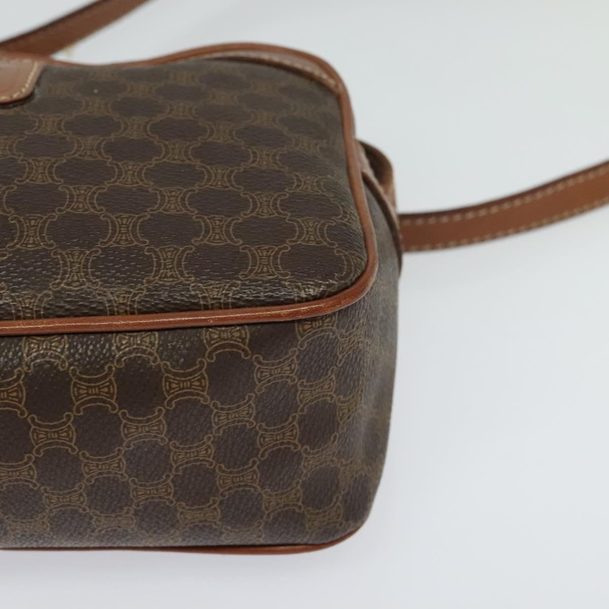 Celine Macadam Shoulder Bag - Brown/Gold, PVC Leather