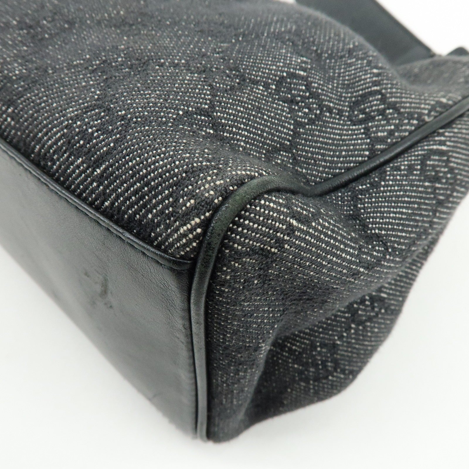 Gucci Shoulder Bag - Black, GG Canvas, Leather 