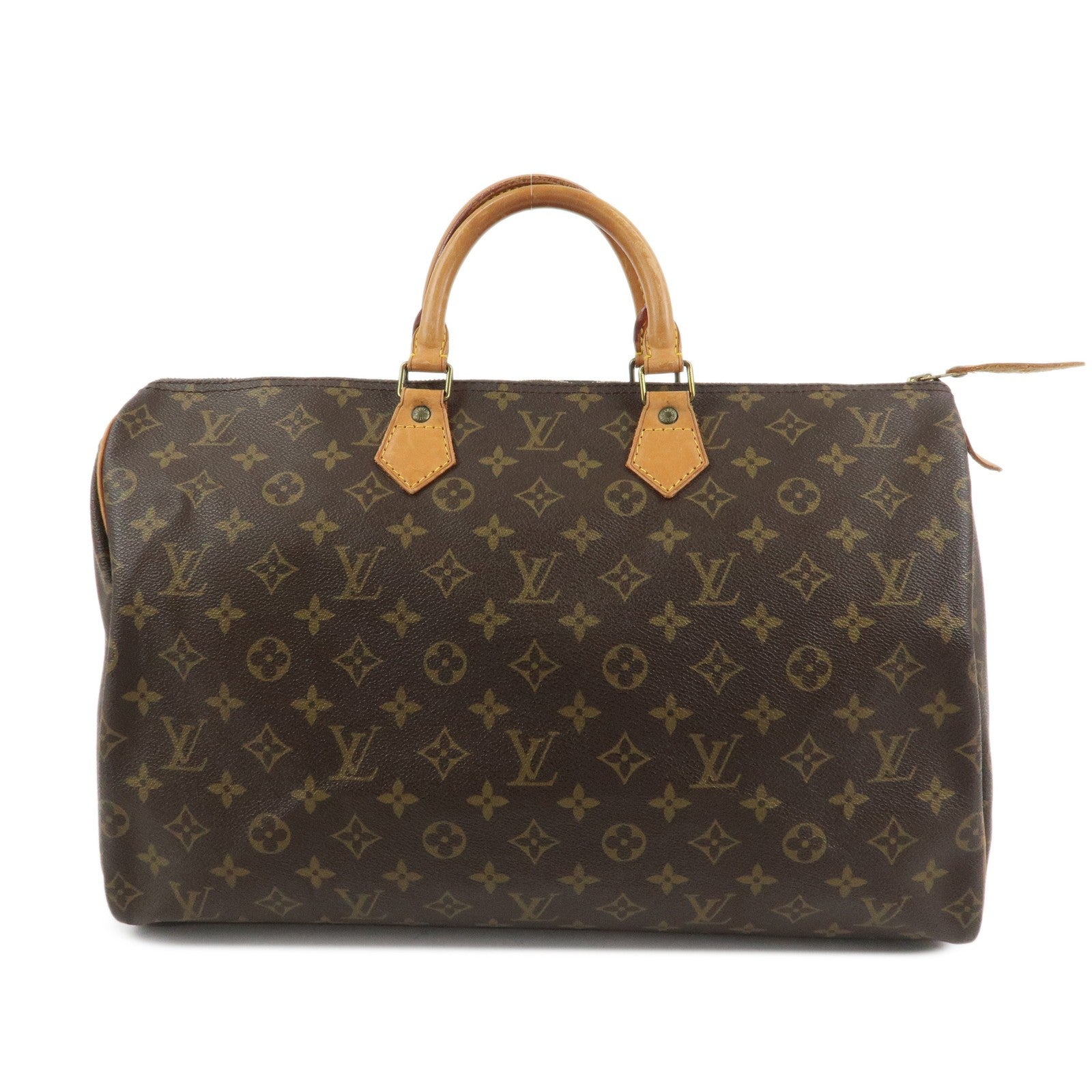 Louis Vuitton Monogram Speedy 40 Hand Bag - Brown, Monogram Canvas