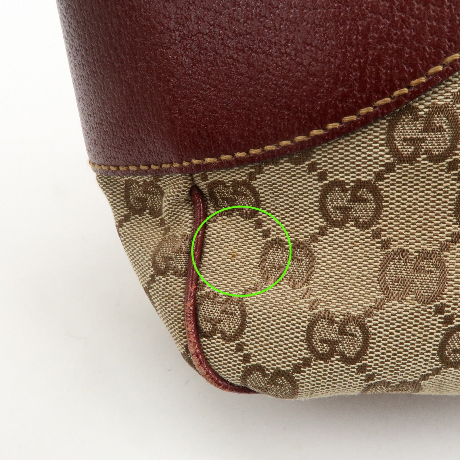 Gucci Tote Bag - Beige Bordeaux, GG Canvas Leather 