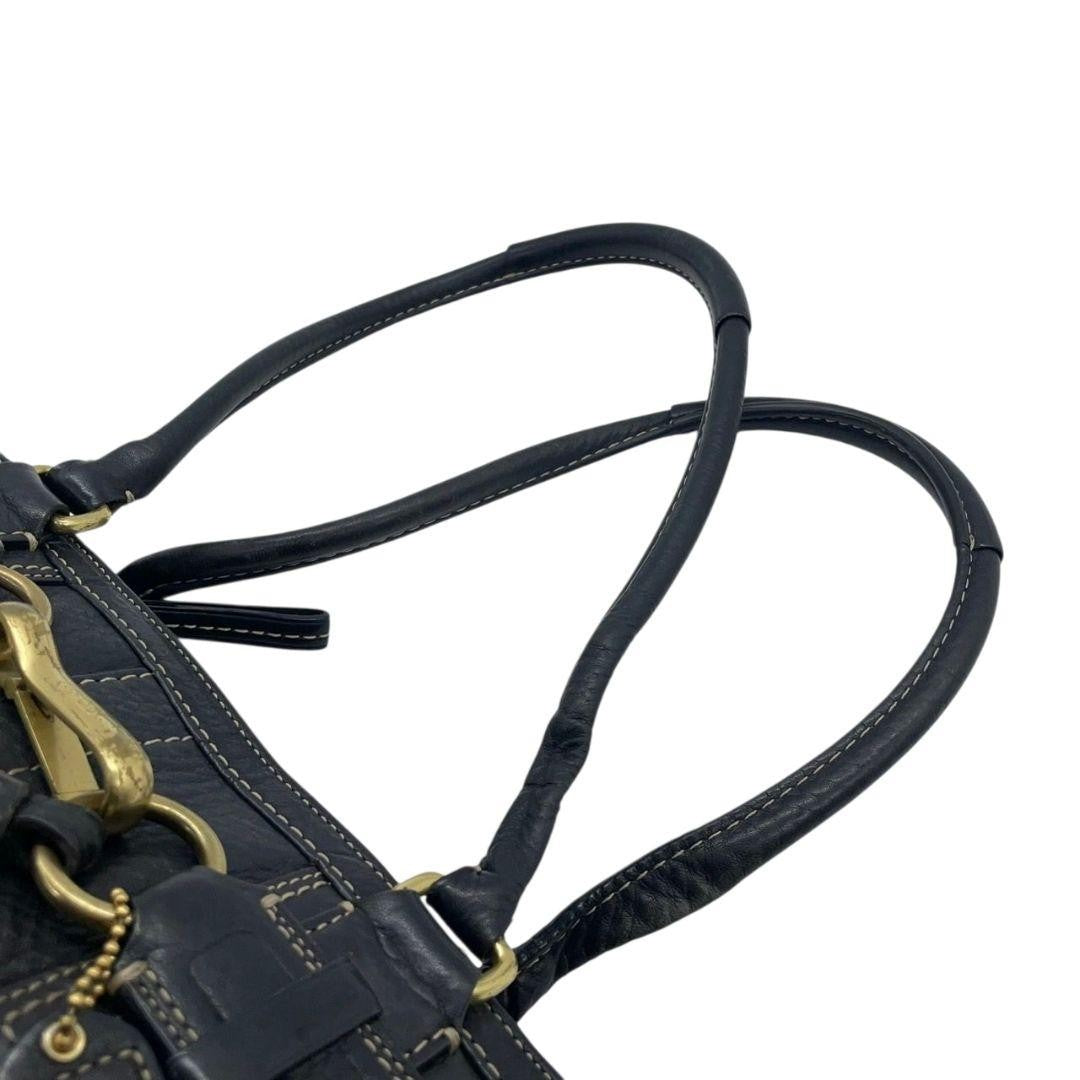 Coach T8 Handbag - Black, Leather