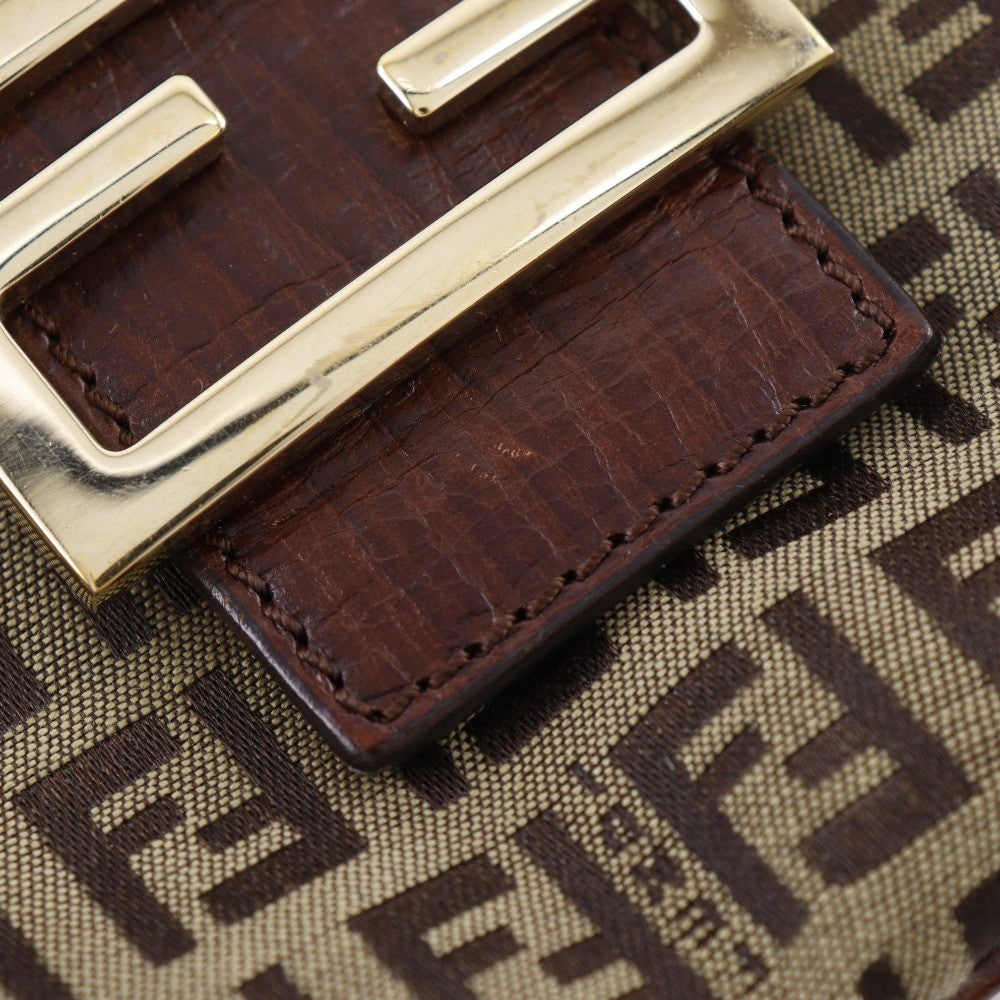 Fendi Zucchino Shoulder Bag - Brown, Nylon Canvas