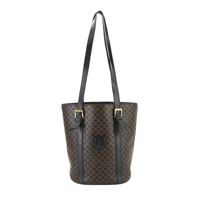 Celine Macadam Shoulder Bag - Black and Brown, PVC and Leather