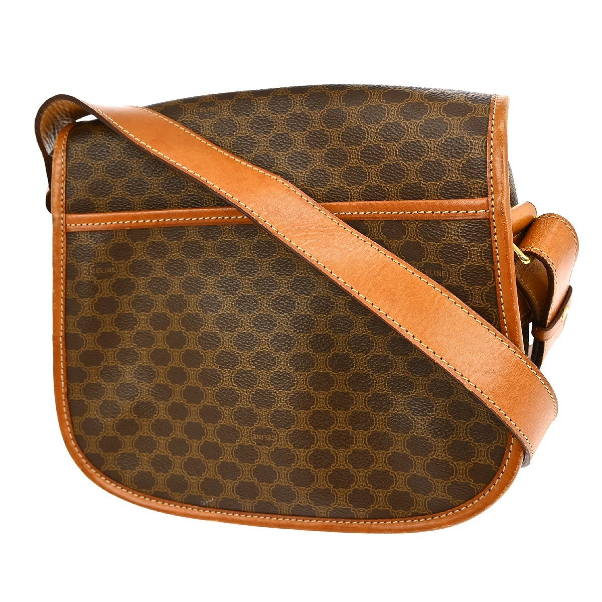 Celine Macadam Shoulder Bag - Brown, Leather