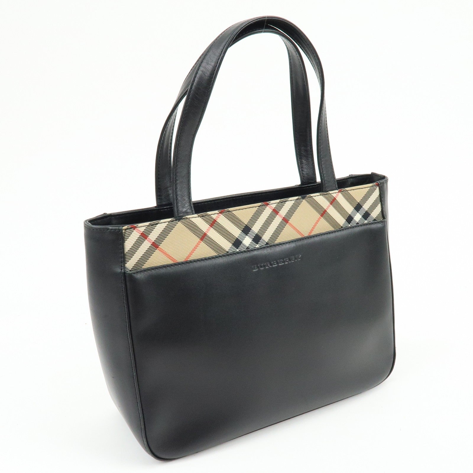 Burberry Tote Bag Handbag - Black, Leather