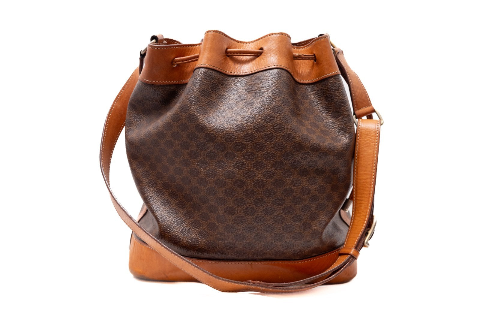 Celine Drawstring Shoulder Bag - Brown, PVC Leather
