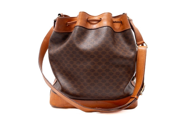 Celine Drawstring Shoulder Bag - Brown, PVC Leather