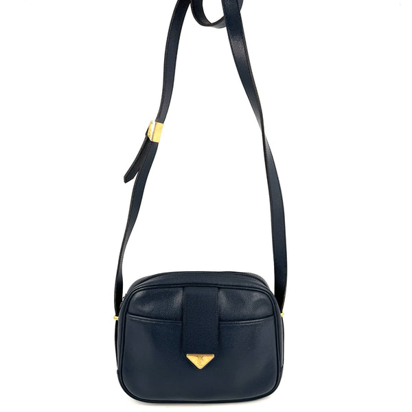 Saint Laurent YSL Shoulder Bag - Navy, Leather 