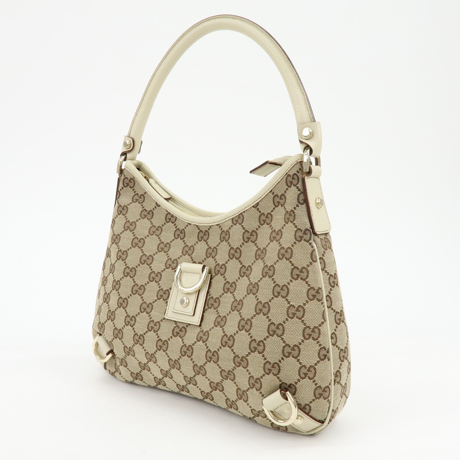 Gucci Abbey Hobo Shoulder Bag - Beige, GG Canvas and Leather